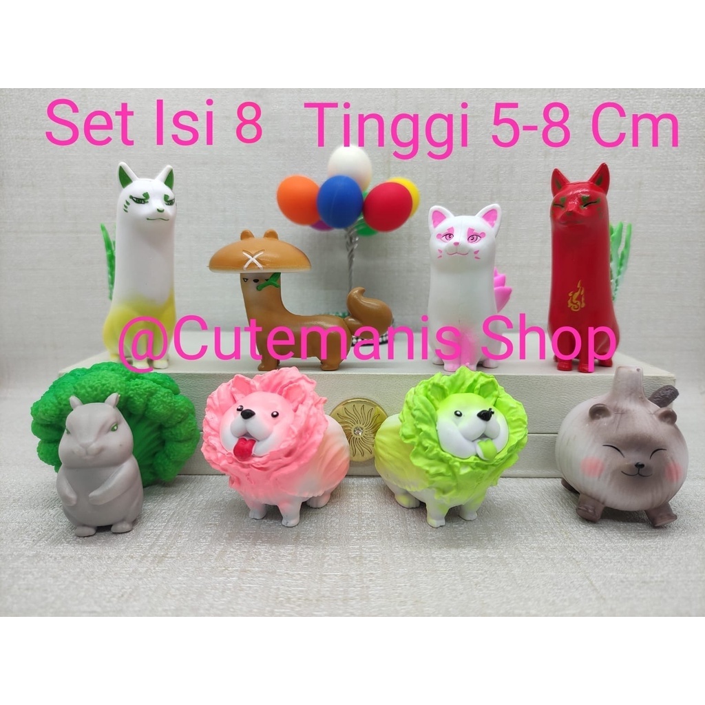 Figure Vegetables Fairy Vol.1 /Mainan/Topper Cake Set Isi 8