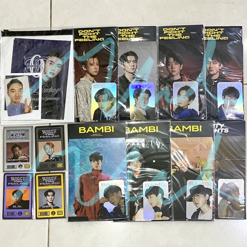 MD EXO Hologram Standee PC Photopack SG 22 DO Chanyeol Kai Sehun Baekhyun Holo Photocard City Lights