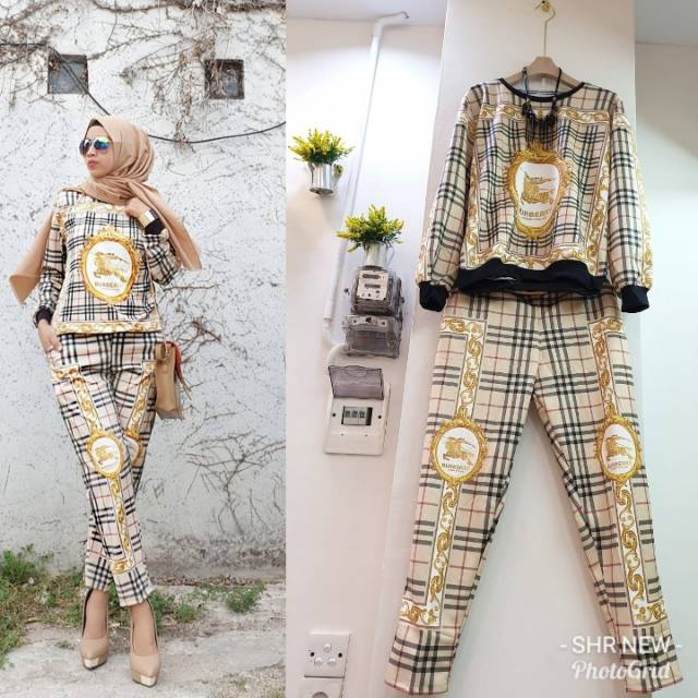 Set celana burberry ori SHR
