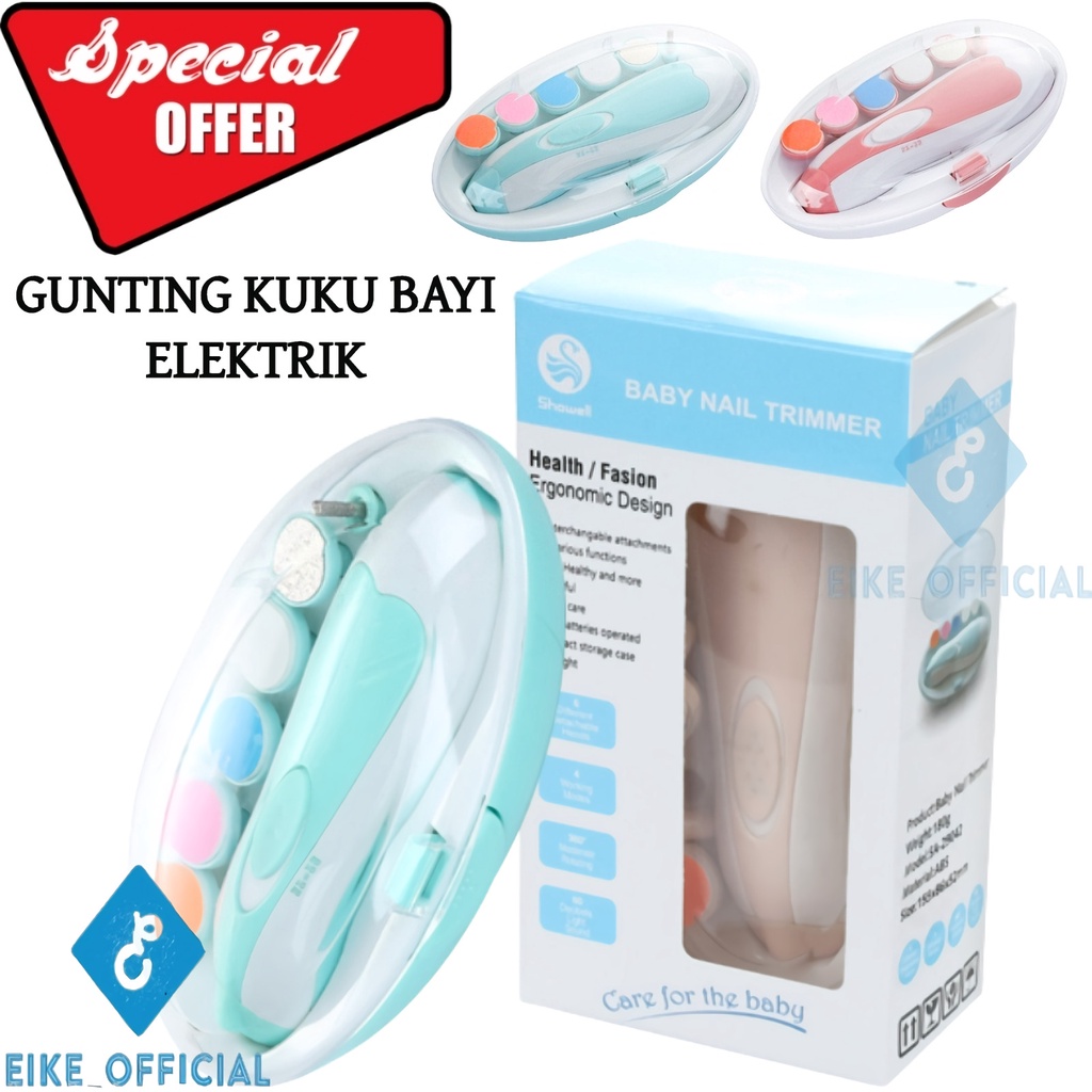 GUNTING KUKU BAYI ELEKTRIK / BABY NAIL TRIMMER SET / ALAT PEMOTONG KUKU BAYI / BABY SET NAIL TRIMMER