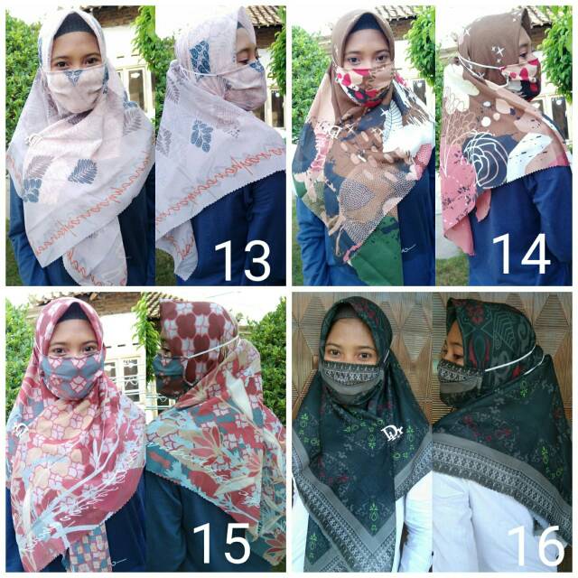 MASKER VOAL/HIJAB MASKER/HIJAB SET MASKER