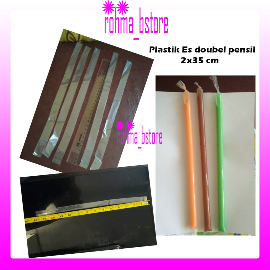Plastik Doubel Pensil 2x35cm 100 gr / Plastik Es Pensil / Plastik Pensil /Plastik Lilin / Plastik Es