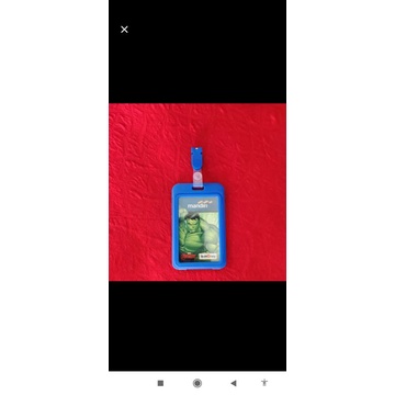 

Tempat idcard nametag hardcase single card plus jepit penjepit kerang biru karyawan bank