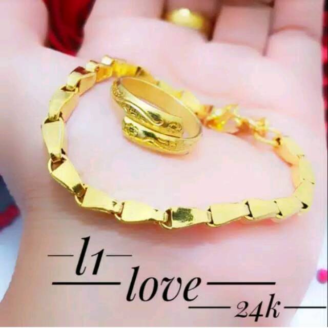 Xuping set lapis emas 24k 086