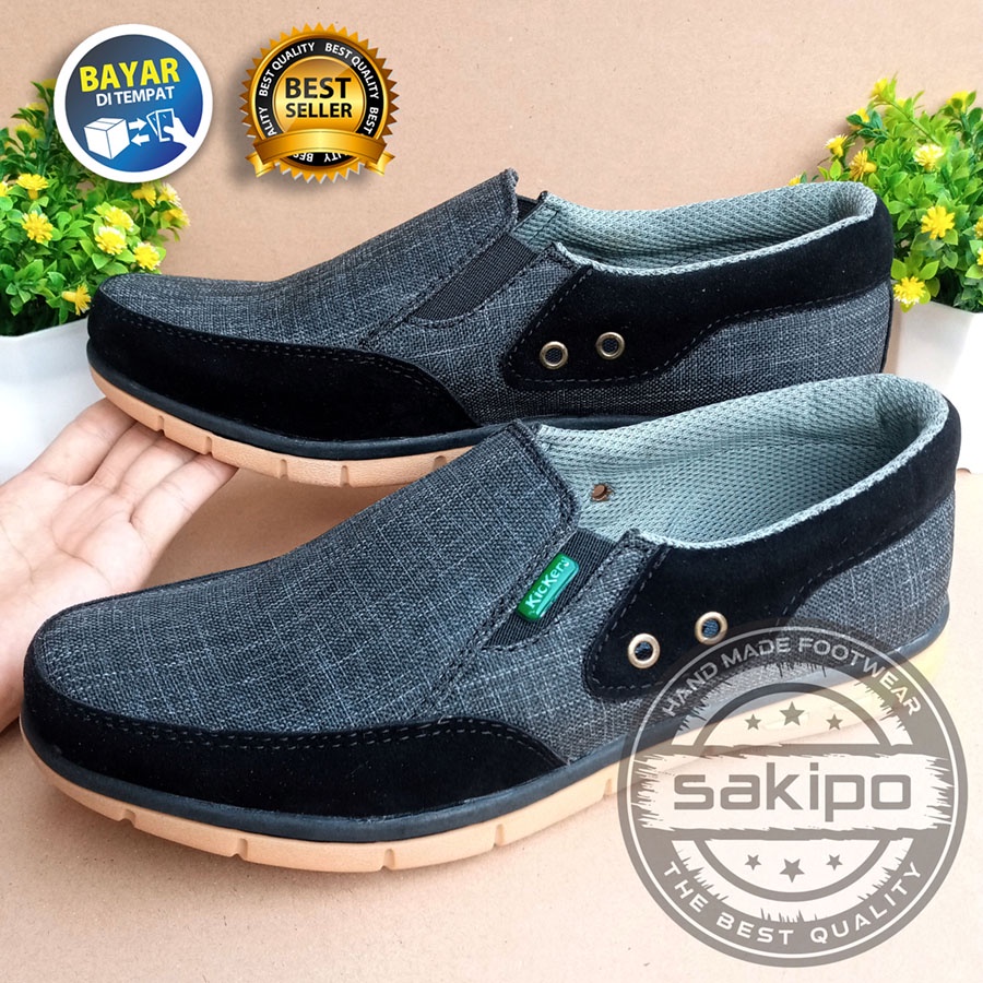 PROMO KEMERDEKAAN !! SEPATU PRIA DEWASA KASUAL SLIP ON MURAH BERKUWALITAS SOL KARET TRENDI NYAMAN DIPAKAI / SEPATU SANTAI PRIA DEWASA SOL KARET / SEPATU KERJA LAPANGAN / SEPATU KERJA KANTORAN / SAKIPO