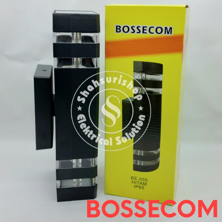 BOSSECOM KAP LAMPU DINDING PILAR TAMAN WALL LAMP 2 ARAH BE 055 E27 SNI