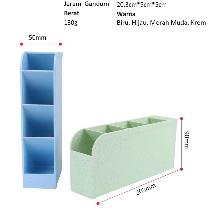 

Configear 4 warna Pemegang 20 * 5 * 9cm 4 tingkat rak pensil multifungsi pena 5P5