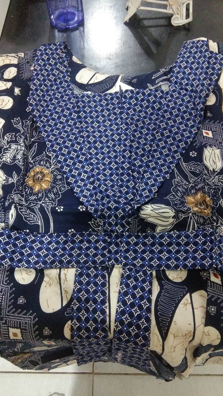 Baju Batik Wanita - Dress Batik Wanita 897 Ec Size Xl