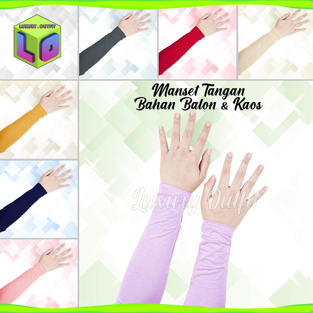 Handsock Bahan Spandek Kaos Arm Sleeve Manset Lengan Panjang Wanita Pria Pelindung Tangan Olahraga P