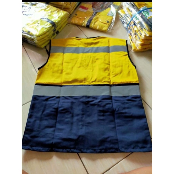 ROMPI SAFETY KUNING DONGKER BERLOGO PU K3 BAHAN DRILL PAKAI FURING