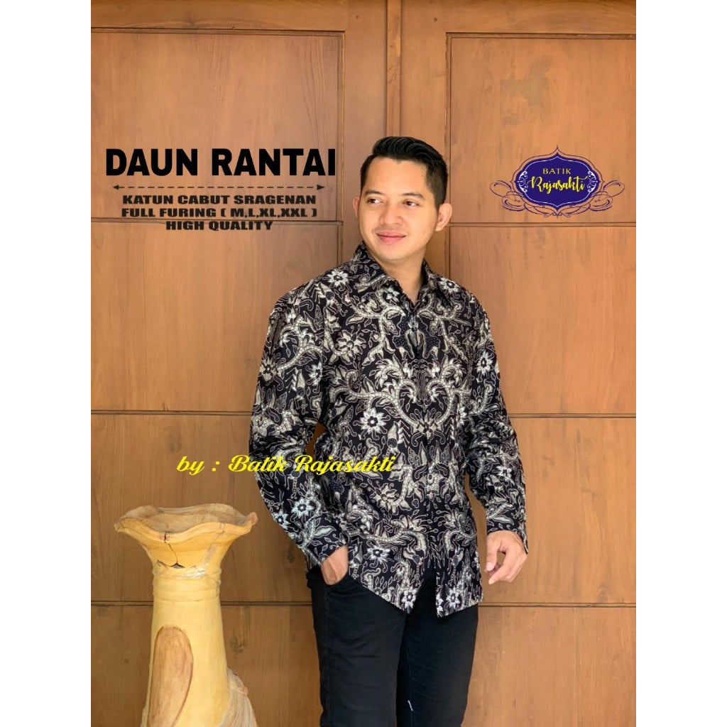 kemeja batik pria lengan panjang terbaru modern ORIGINAL