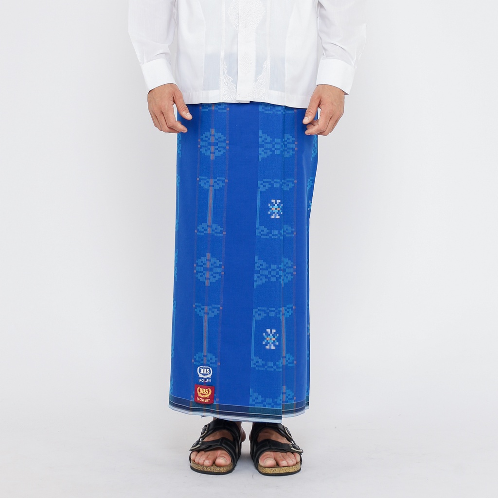 Sarung BHS Excellent Gold Motif SSF Biru / BHS SSF