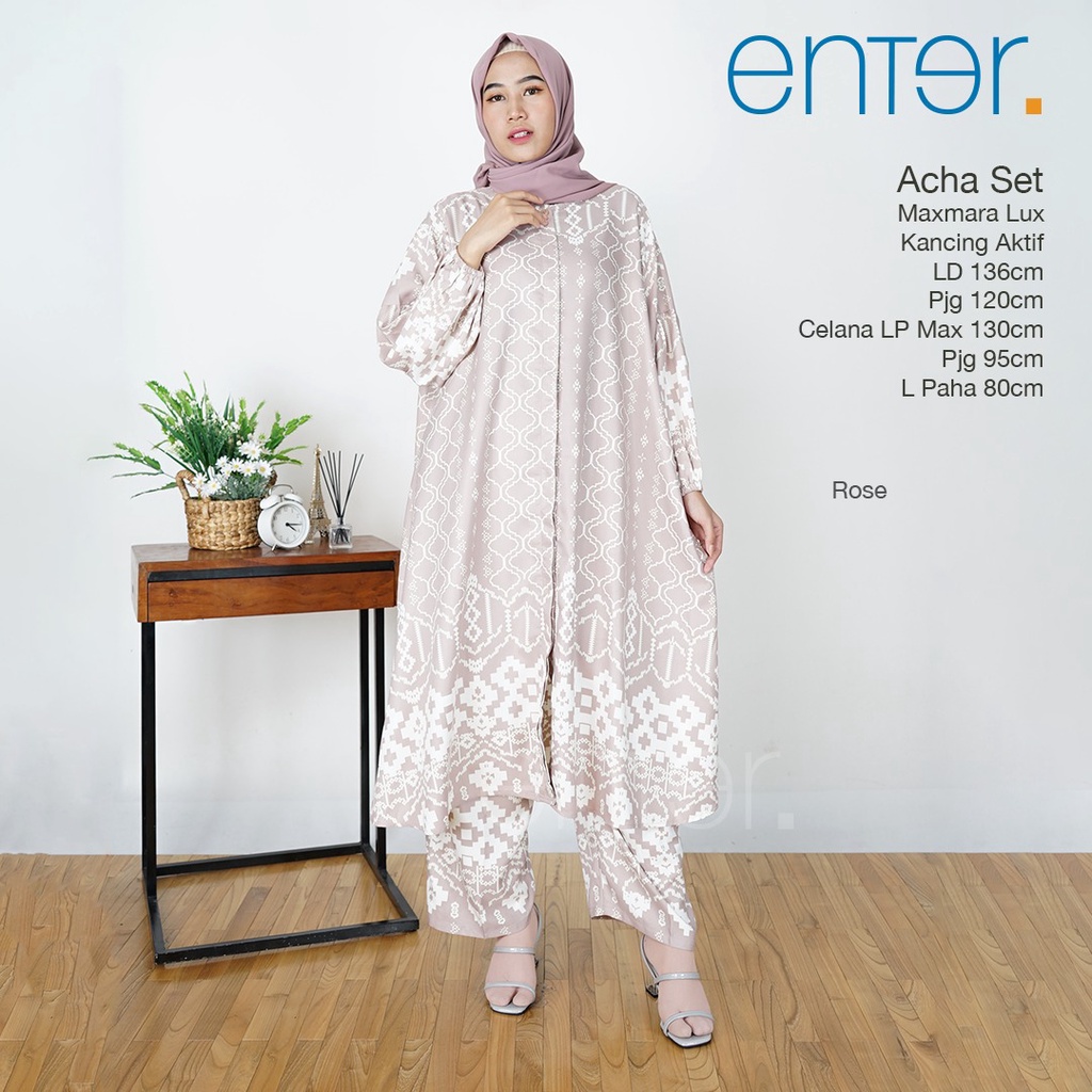 SETELAN WANITA JUMBO ACHA SET ORI ENTER