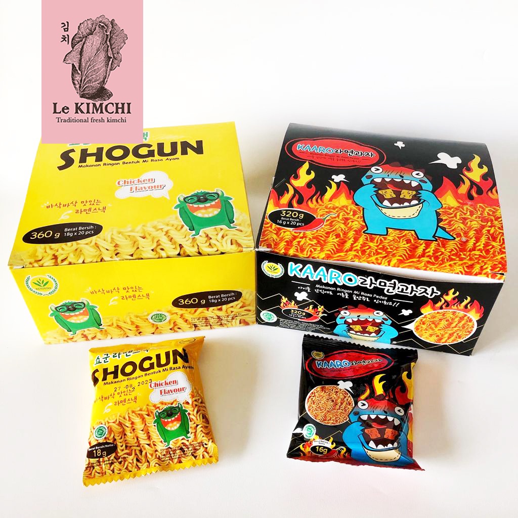 Shogun Mie Kremes Korea HALAL Snack Mie Kremes Kaaro BOX Camilan Korea Snack Ramen