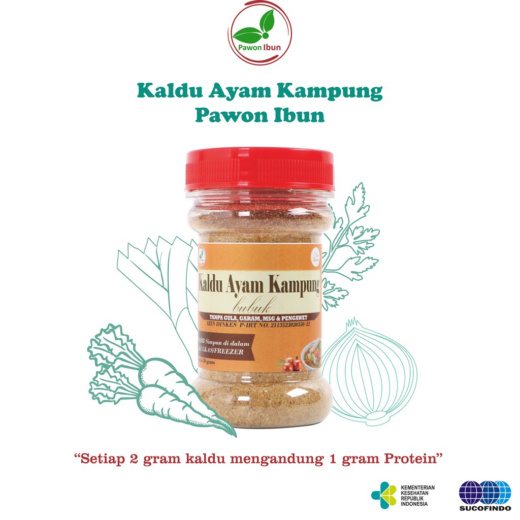 TIDAK BISA COD - Pawon Ibun Kaldu Ayam Kampung 50gr