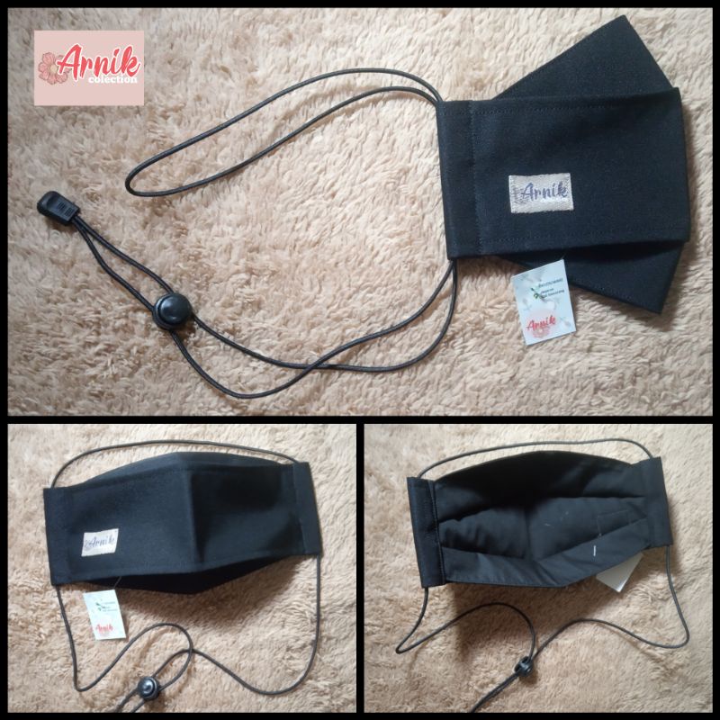 masker kain 3D polos