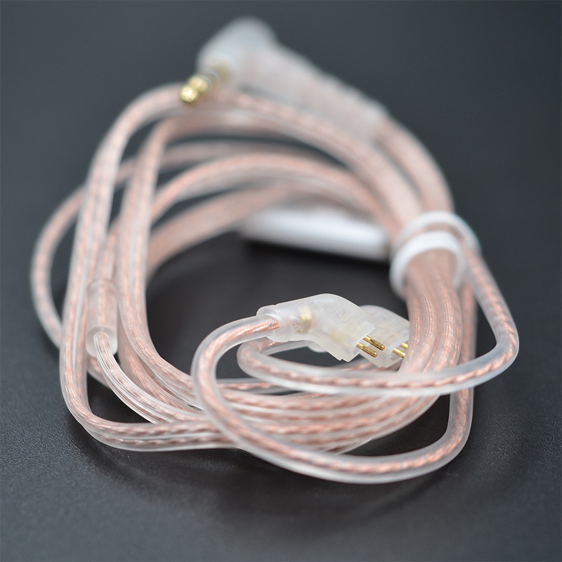 KZ Pink Gold High purity OFC Flat Earphone Cable with MIC