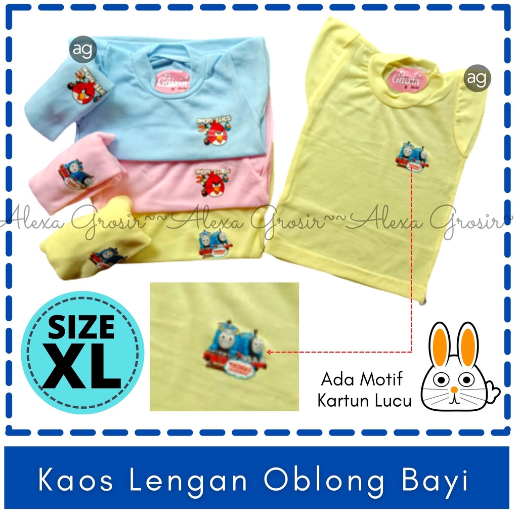 KAOS OBLONG BAYI UNISEX SIZE S M L XL -ALEXAGROSIR