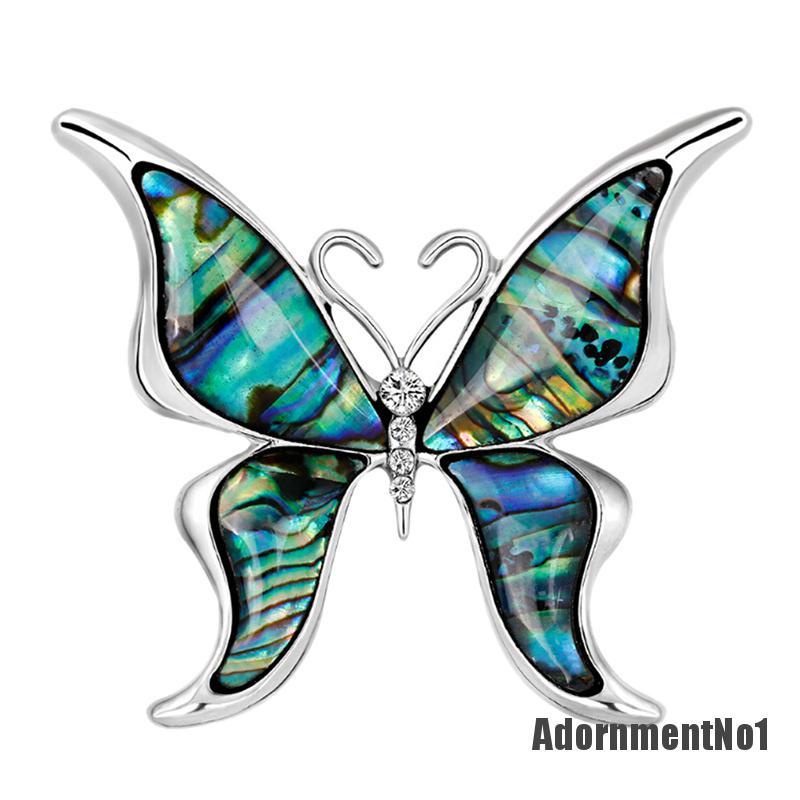 (Adornmentno1) Bros / Pin Butterfly Abalone Aksen Kerang Untuk Perhiasan Pengantin Wanita