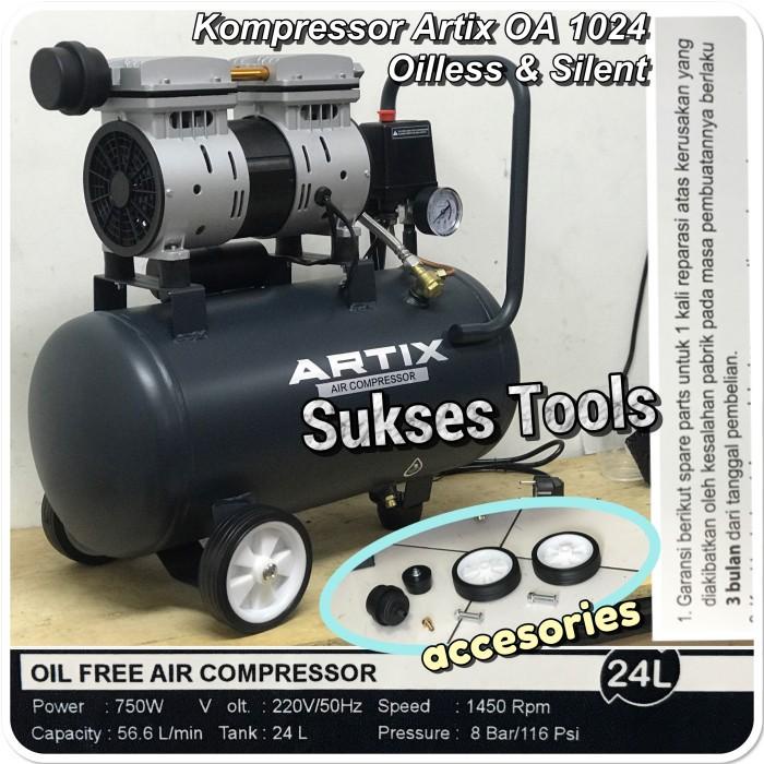 Artix Kompressor Silent Oa 1024 Kompressor Oiless Oa1024 1 Hp 24 L