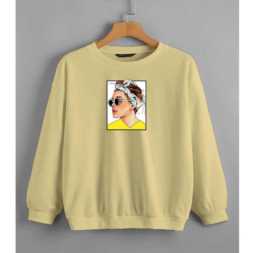 CALVIERO SHOP - BAJU SWEATER WANITA ATASAN YELLOW GIRL SWEATER DEWASA BRAND ANIME SWEATER HODDIE FASHION CITAYEM SCBD FASHION WEEK FASHION VIRAL TIKTOK