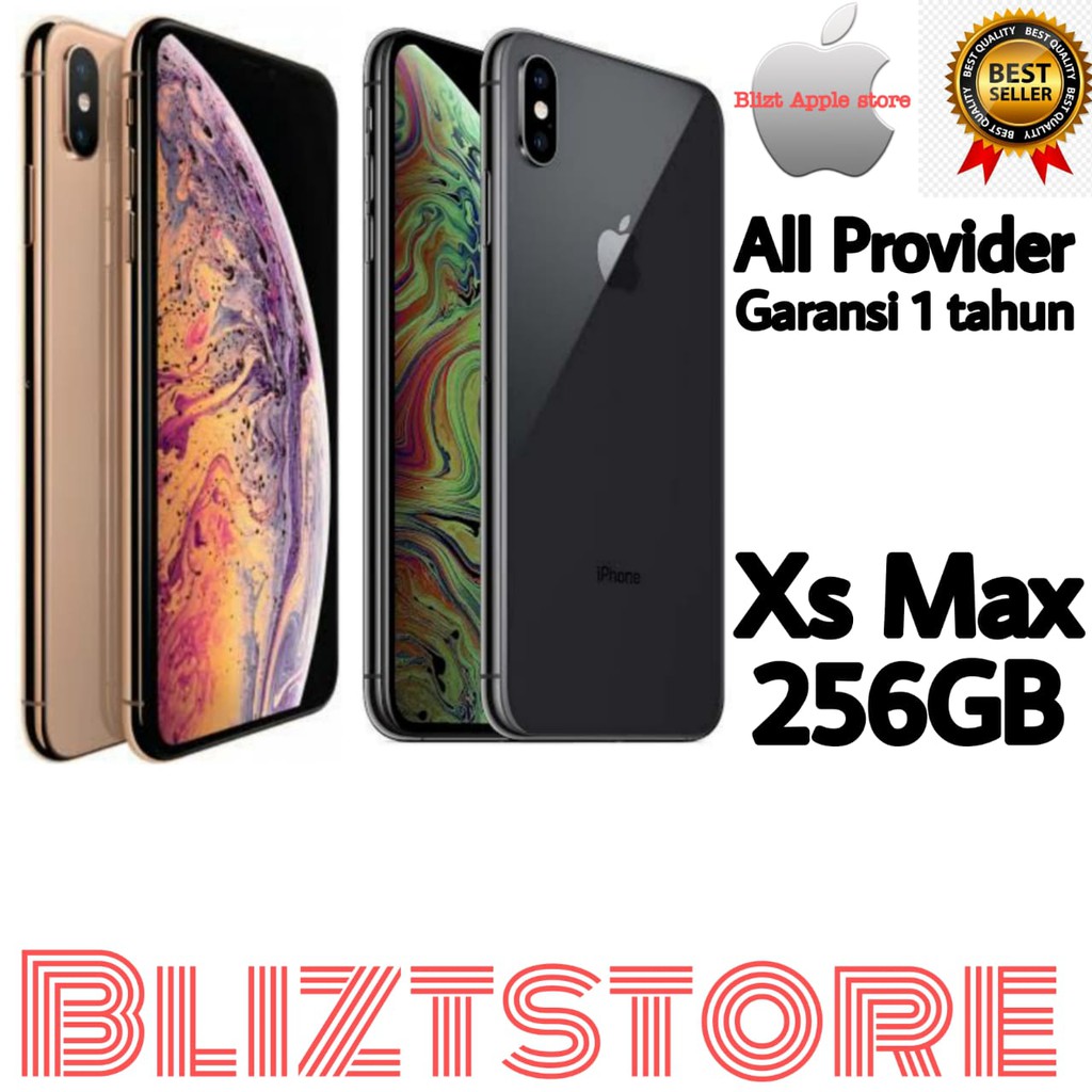 iPhone Xs Max 256GB All Sim Silent Fullset Original Second Mulus100% 3utools All Green (Garansi 1 Tahun)