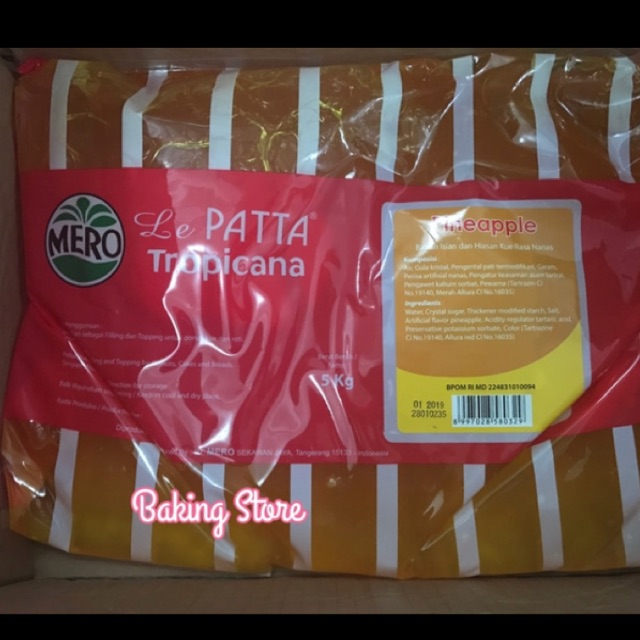 

Selai Nanas Lepatta Kemasan 5kg - Gosend/Grab Only! !!