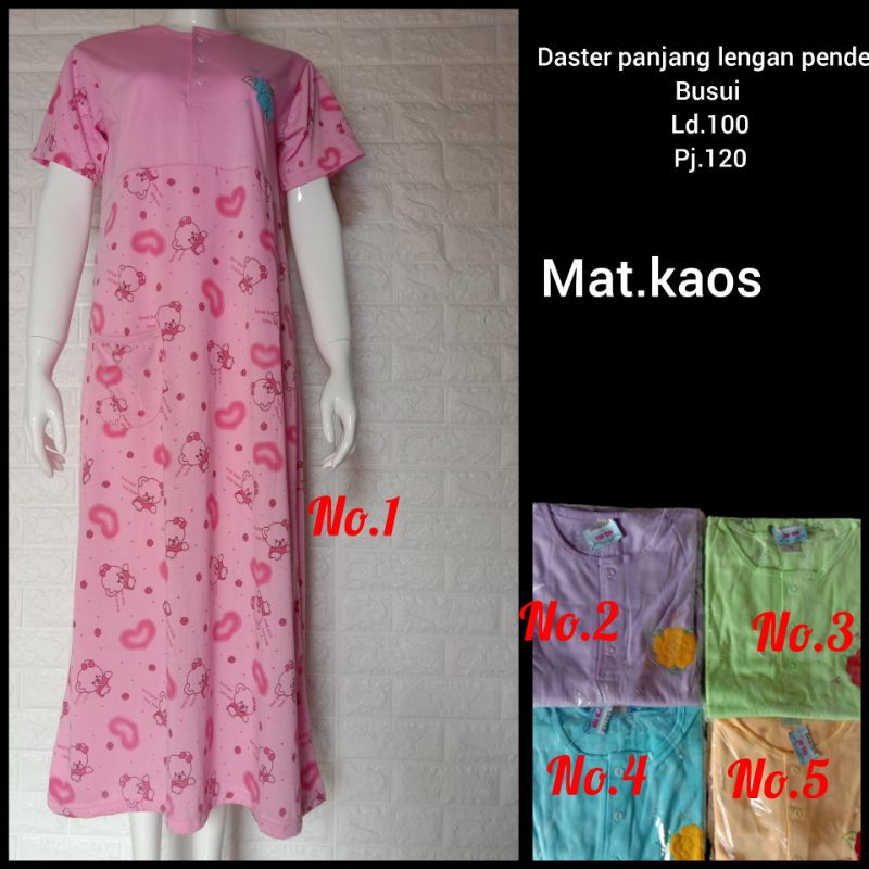 Daster Panjang Lengan Pendek kaos