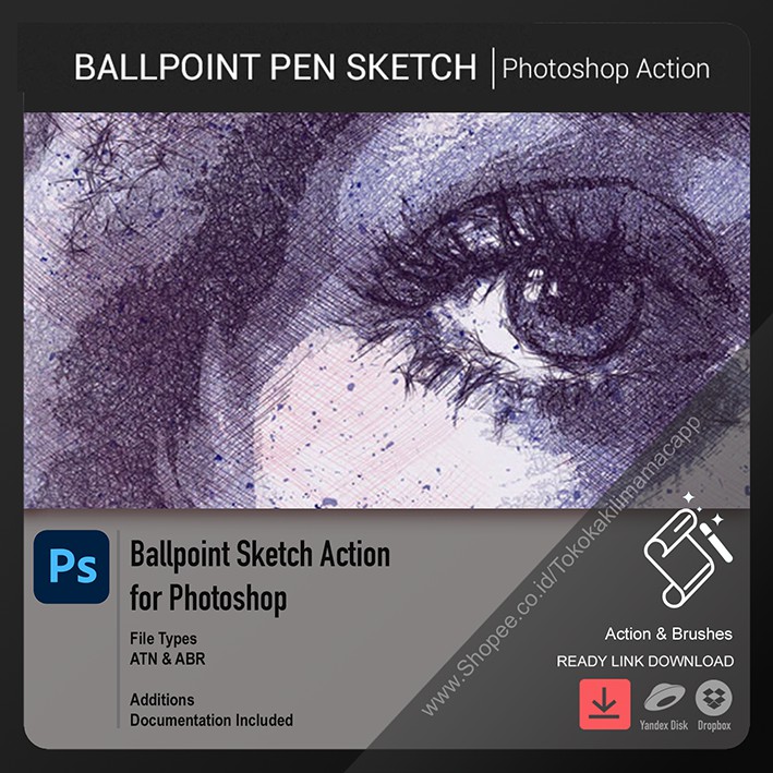 

Ballpoint Sketch Photoshop Action