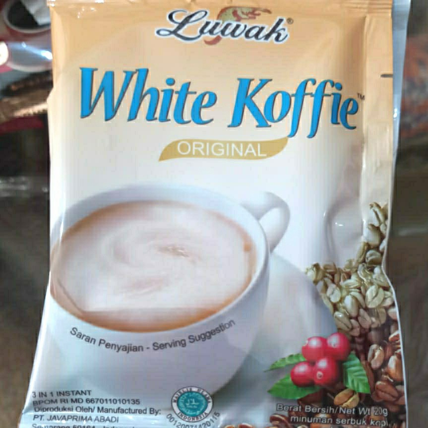 

MINUMAN LUWAK WHITE KOFFIE (KOPI ORIGINAL) RENTENG 10 X 20 gr