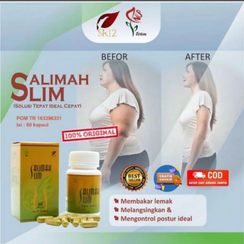 SALIMAH SLIM SR12 OBAT DIET/ PELANGSING AMPUH / MAKANAN DIET