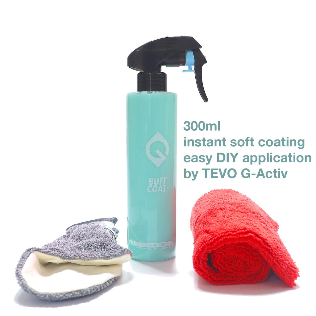 

TEVO G-Activ BuffCoat Spray Wipe Instant Soft Coating Untuk Mobil, Wash Wax DIY mudah, kilap, awet