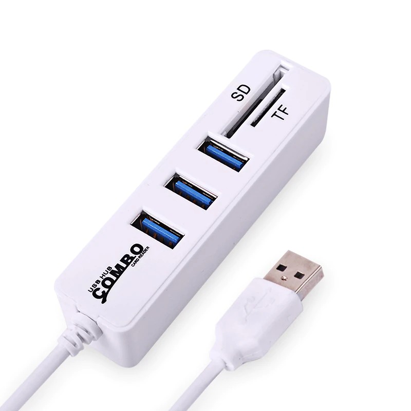 USB HUB 3 Port Combo Card Reader usb 2.0 HUB 2 in 1 support 1TB