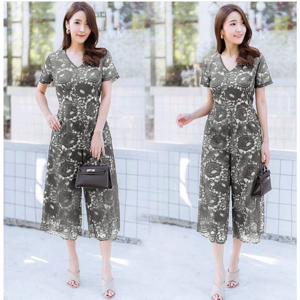 FWG - JUMPSUIT SARA / JUMPSUIT WANITA / PLAYSUIT / JUMPSUIT BRUKAT / JUMPSUIT KOREA