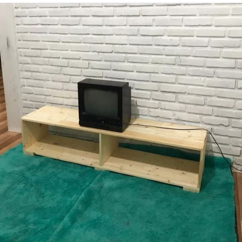 MEJA TV PANJANG KAYU