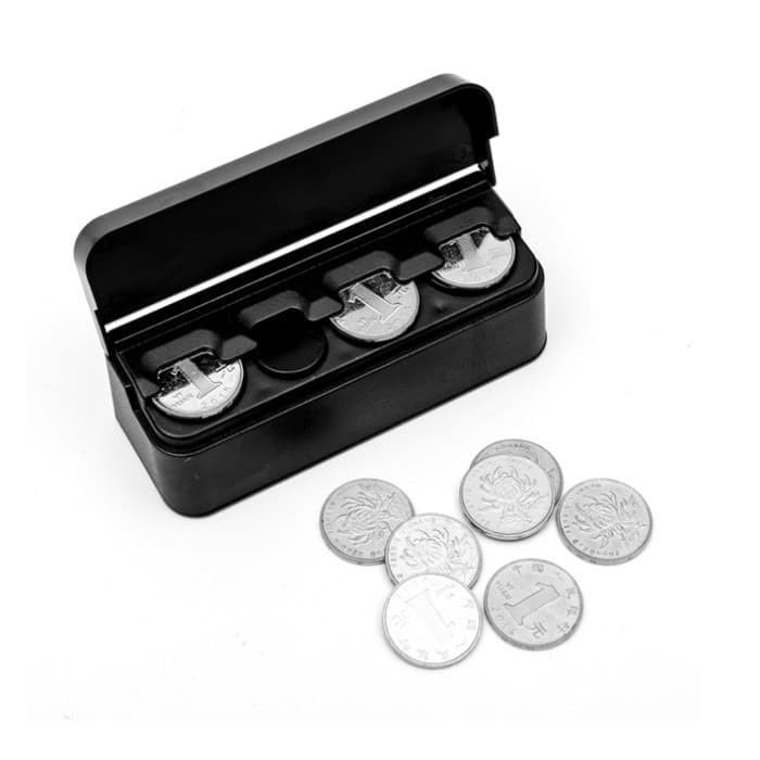 Car Coin Pocket Case Storage 4 Slot Holder Organizer Tempat Uang Koin