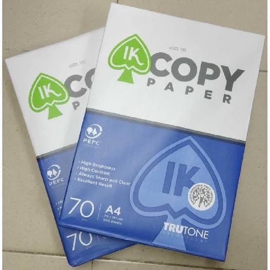 

Kertas HVS A4 70gram IK COPY PAPER/Kertas Fotocopy A4/Office Paper