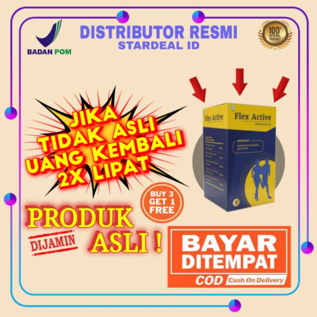 FLEXACTIVE OBAT TULANG SENDI DAN NYERI OTOT SIKU 100% ASLI ORIGINAL SUPLEMEN FLEX ACTIVE PERSENDIAN