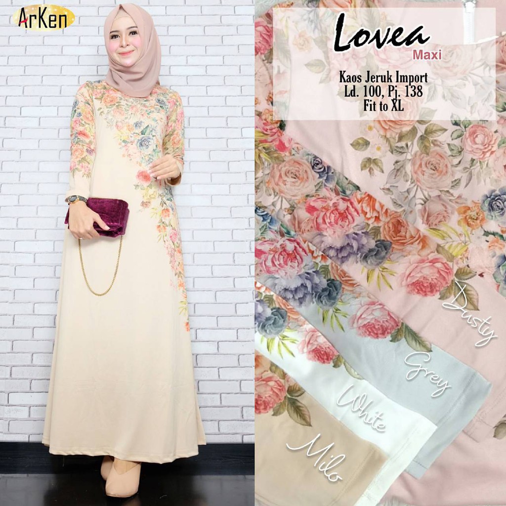 Baju FASHION GAMIS Wanita LOVEA MAXI KAOS by ARKEN
