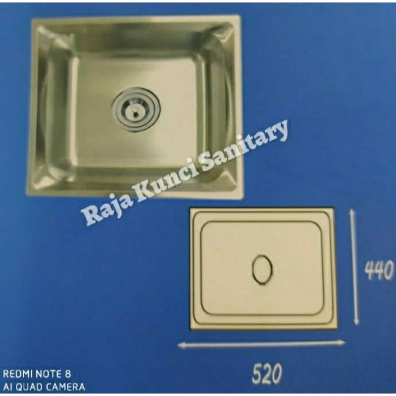 Kitchen Sink Kossai K5244B/Bak Cuci Piring 1 Lubang Tebal /KOSSAI K5244B