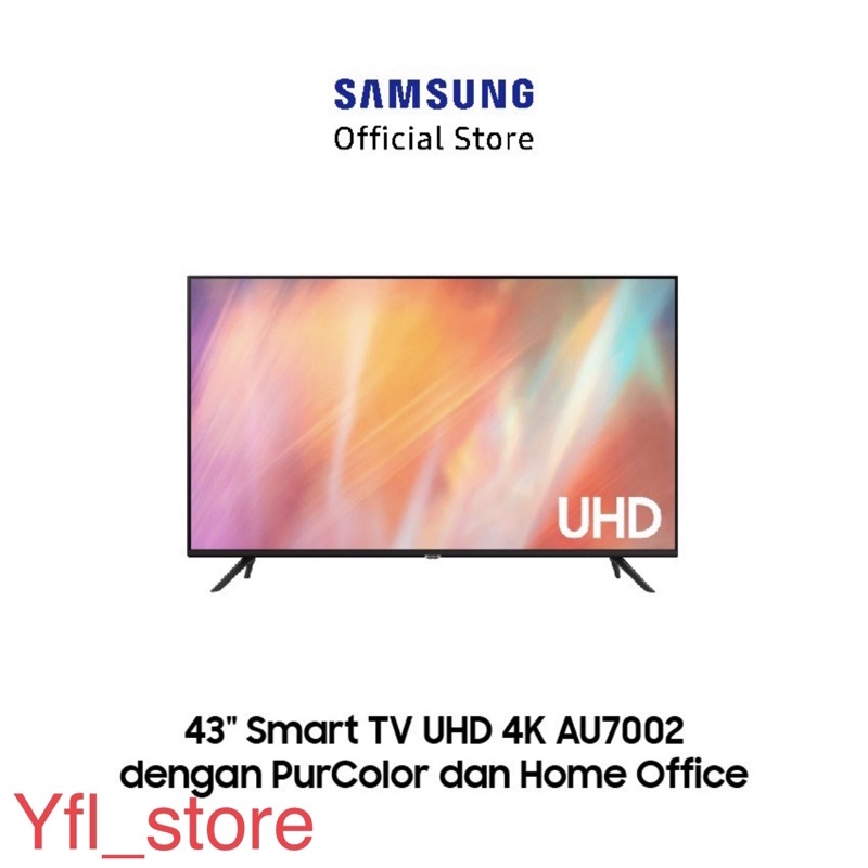 [New 2022] SAMSUNG 4K Ultra HD SMART TV AU7002 43 Inch HDR10+ (sama spek AU7000/AU7700)