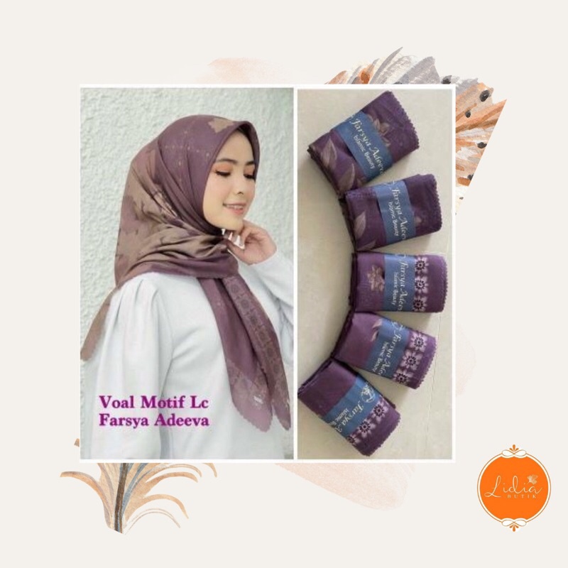 JILBAB SEGIEMPAT HIJAB SEGIEMPAT JILBAB MOTIF VOAL HIJAB FARSYA ADEEVA
