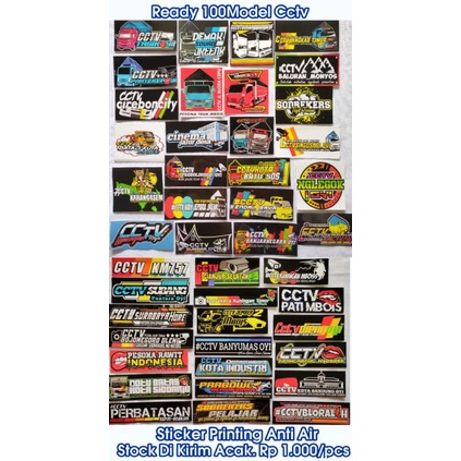 Sticker cctv truk Stiker cctv  truckmania cutting Nyala (Bijian)-PRINTING BIASA