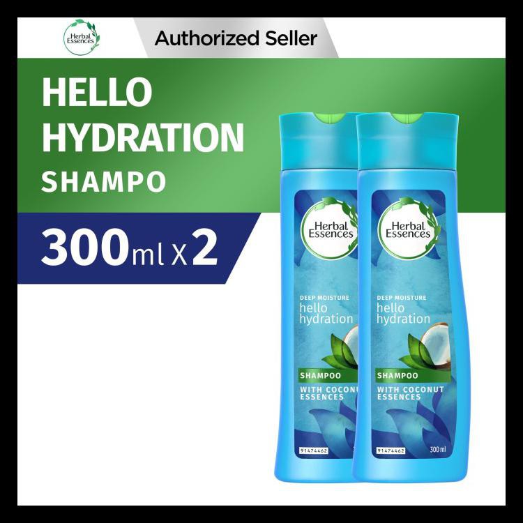 Herbal Essences Shampoo Hello Hydration 300 Ml - Paket Isi 2