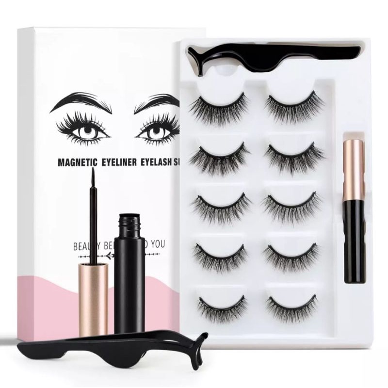 BULU MATA + EYELINER MAGNET MAGNETIK EYELINER BULU MATA MAGNET PREMIUM EYELASH UNTUK PESTA REUSABLE