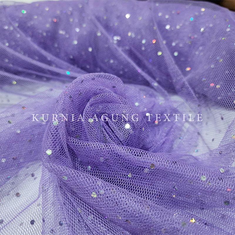 Soft Tulle Gliter Meteran Kain Tile Sparkling Sprinkle Tile Diamond Halus Glitter 50cm Murah Lebar 170 cm