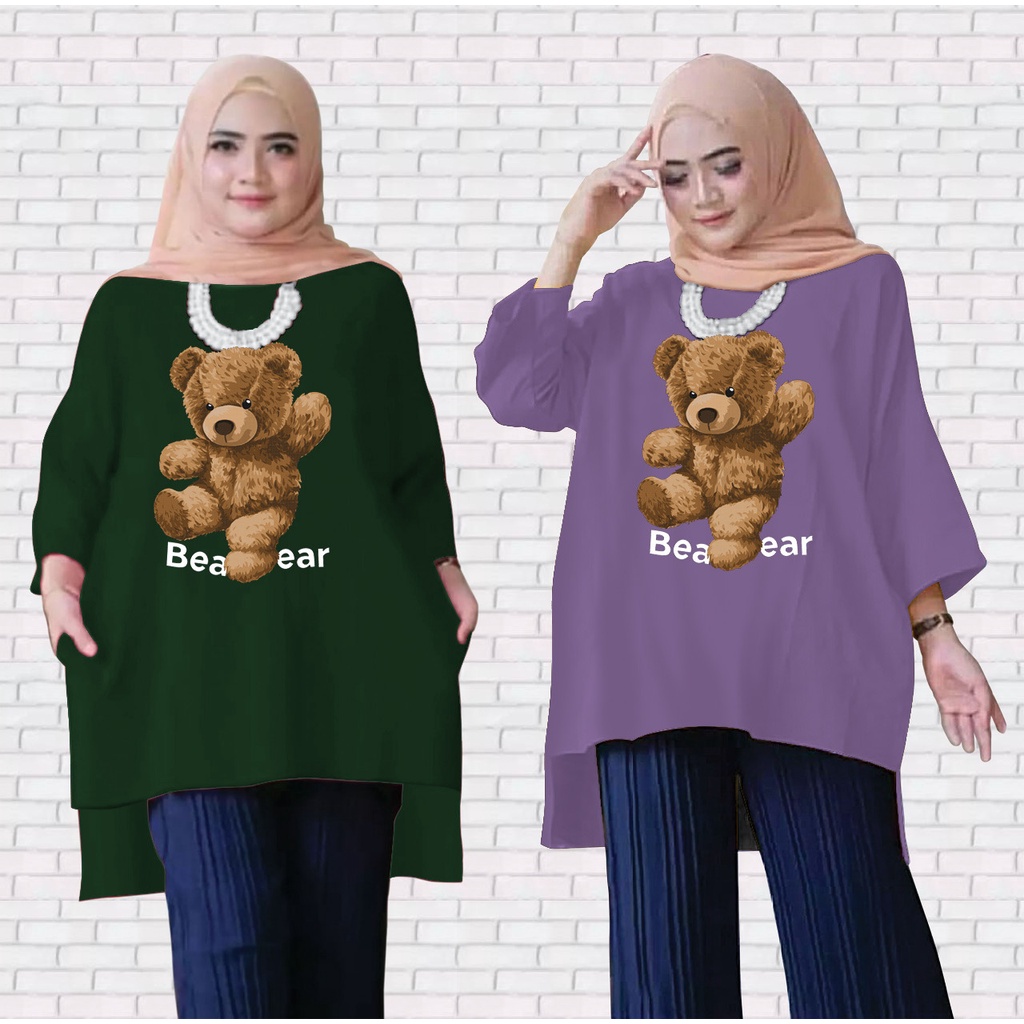 TUNIK WANITA / TUNIK WANITA JUMBO / TUNIK WANITA TERBARU 2020 KEKINIAN MOTIF TEDDY JUMBO2