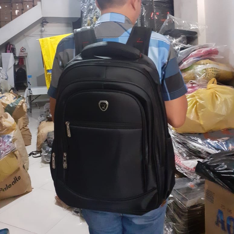 POLO GIVES - Ransel Kerja POLO Original Import 18 Inch + Free Kabel USB + Raincover