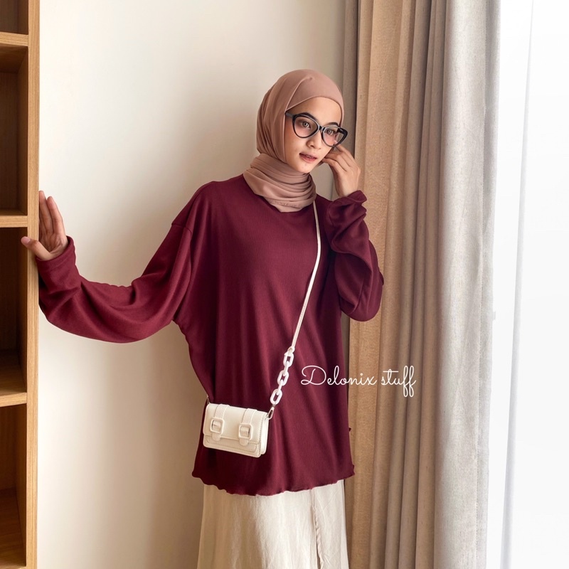 DELONIX | OVERSIZE KNIT BLOUSE