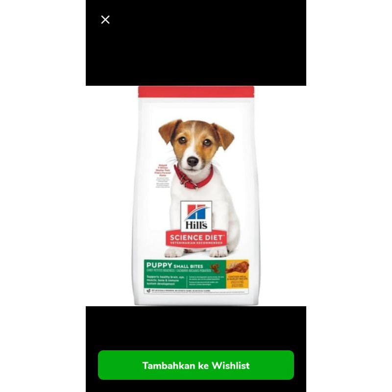 Science diet puppy CHICKEN small bites 2kg